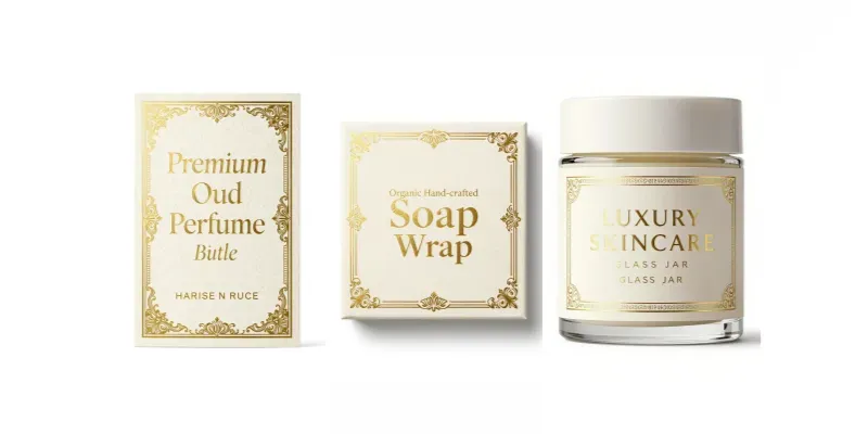 Luxury Minimalist 2D Gold Label Designs generated by undefined