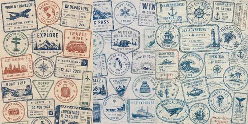 Stamp Collage Posters generated by chatgpt-image