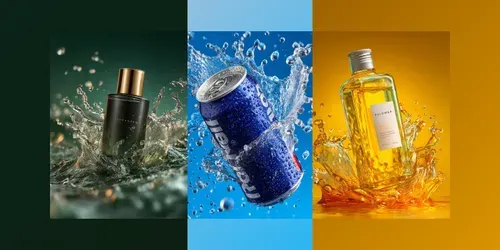 Liquid Color Explosion Product Hero Shots generated by midjourney