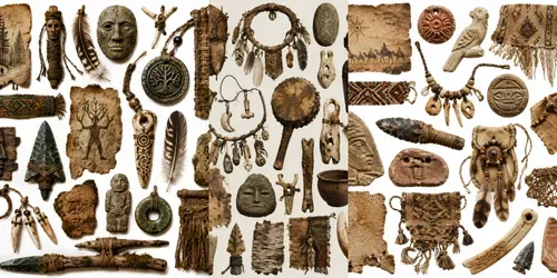 Junk Journal Tribal Artifact Ephemera generated by chatgpt-image