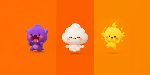 Vibrant Chibi Fuzzy Monsters Collections generated by chatgpt-image