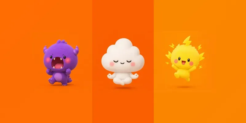 Vibrant Chibi Fuzzy Monsters Collections generated by undefined