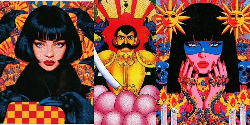 Retro Surreal Poster Illustrations generated by undefined