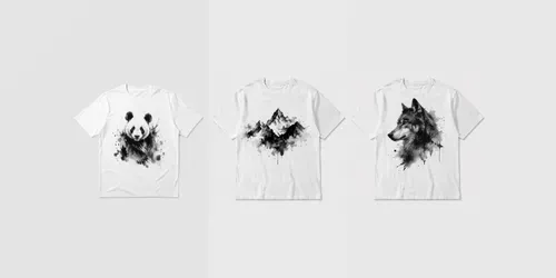 Modern Fluid Ink Tshirt Mockup Designs generated by chatgpt-image
