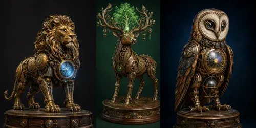 Vintage Mechanical Animal Relics generated by chatgpt-image