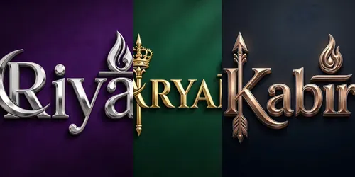 3D Metallic Name Logo Generator generated by gemini-image