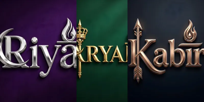 3D Metallic Name Logo Generator generated by undefined