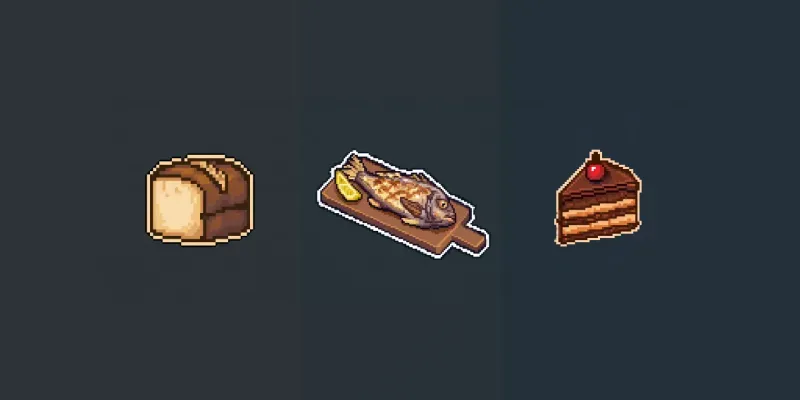 16bit Retro RPG Food Consumable Icons generated by undefined