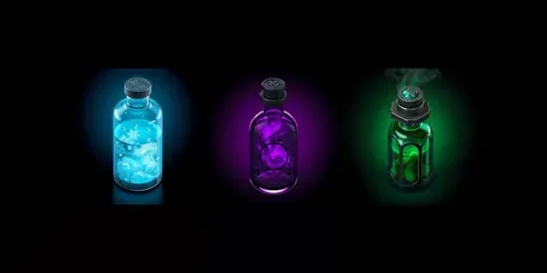 Dark Alchemy Potion Icons Aaa RPGs generated by flux