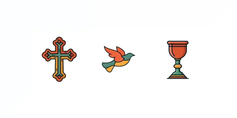 Christian Clipart Faith Symbol Icons generated by undefined
