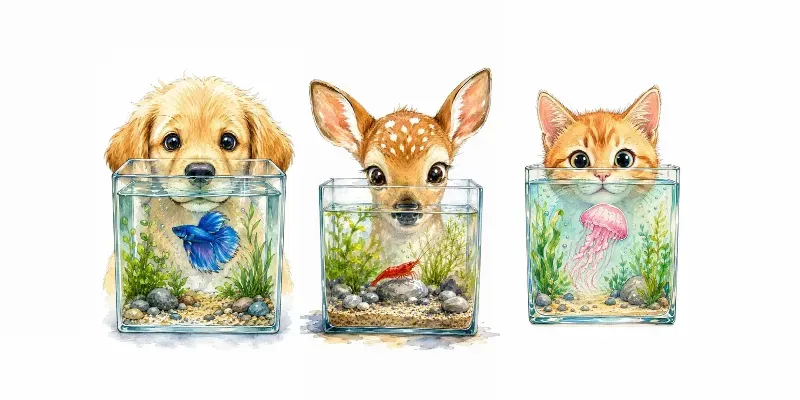 Watercolor Pets And Aquarium Art generated by undefined
