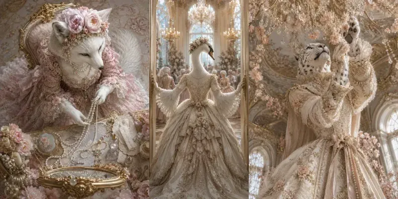 Aristocratic Animal Fashion Portraits generated by undefined