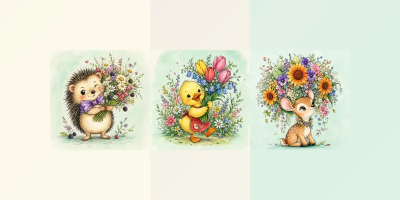 Whimsical Garden Characters generated by undefined