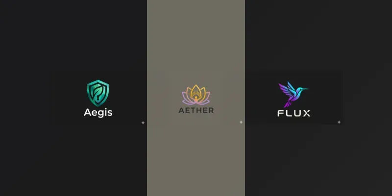Ultramodern Gradient Tech Logos generated by undefined