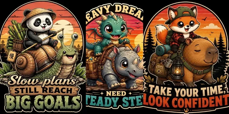 Cute Animal Wisdom Tees generated by undefined