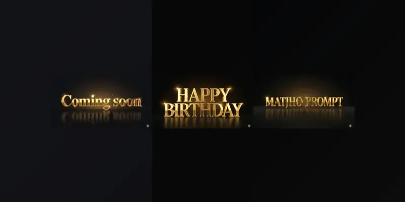 Luxury 3D Gold Text Logos generated by undefined