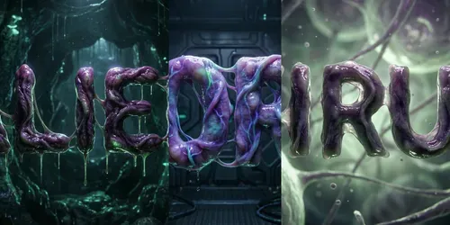 Organic Alien Text Generator generated by gemini-image