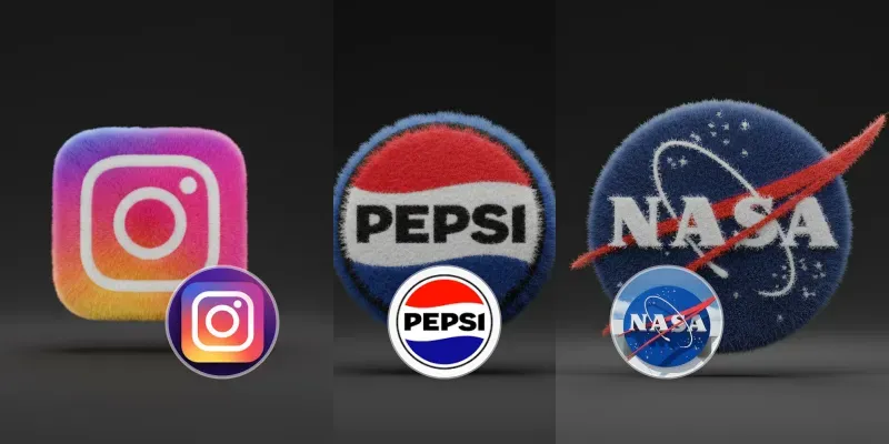 Furry Plush 3D Logo Renders generated by undefined