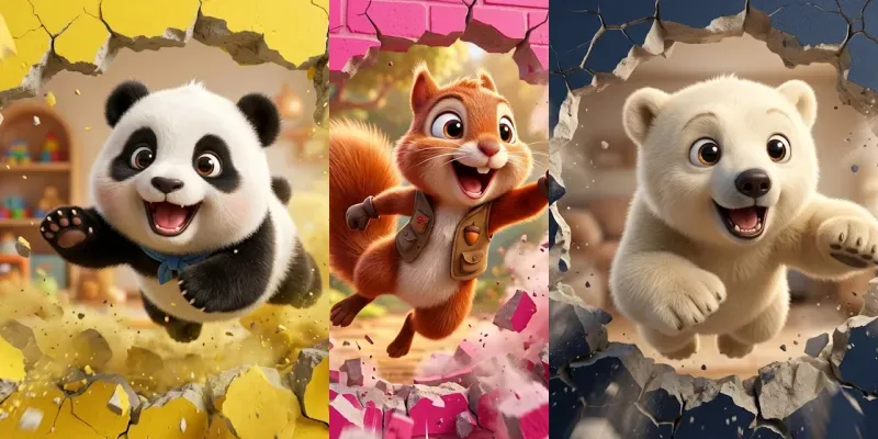 3D Wallbreaking Animal Creators generated by undefined