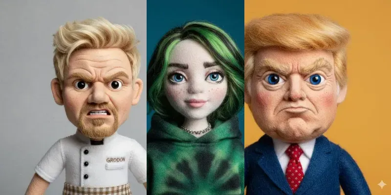 Cotton Felt Plushie Caricatures generated by undefined