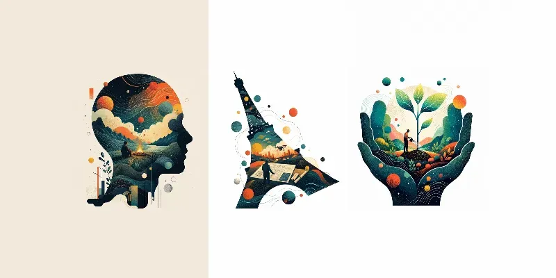 Surreal Editorial Silhouette Art generated by undefined