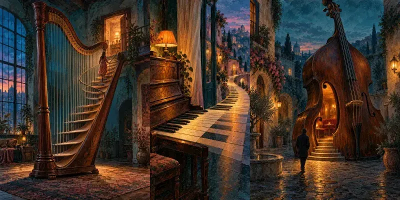 Surreal Music Dreamscape Art Prints