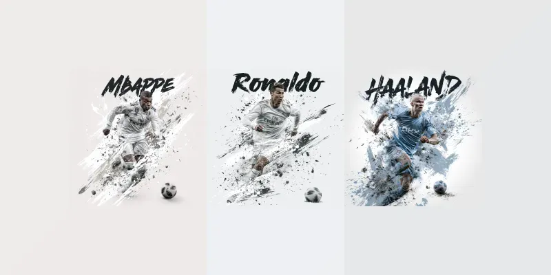 Action Graphic Soccer Player Posters generated by undefined