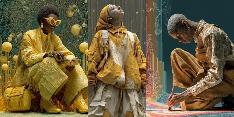 Afrocentric Surreal Chalk Sculptures generated by undefined