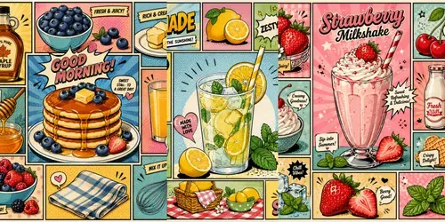 Retro Popart Summer Collage Scenes generated by chatgpt-image