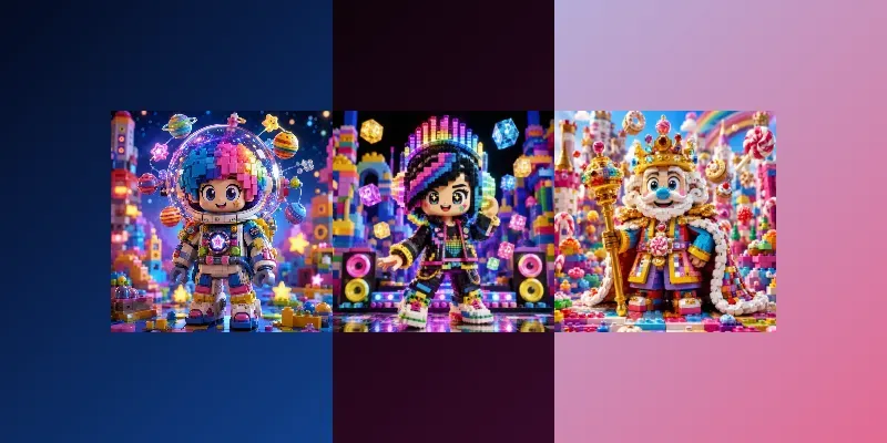 Color Brick Dreamworld Character Renders generated by undefined