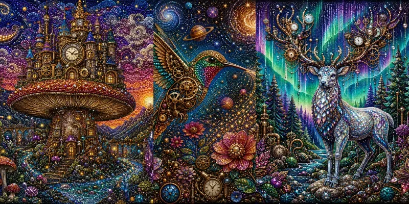 Steampunk Beaded Art generated by undefined