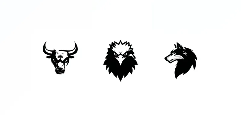 Bold Black Vector Silhouettes generated by undefined
