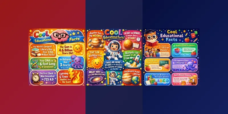 Cool Educational Facts Poster Pack Generator App | PromptBase