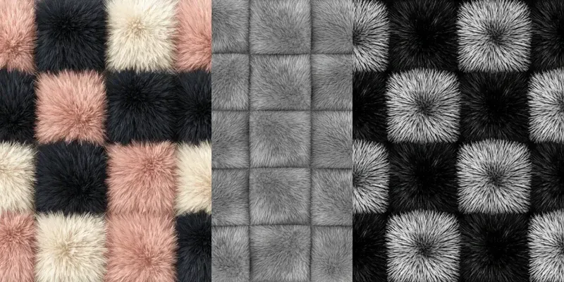 Luxury Faux Fur Texture Pattern Grid Generator App | PromptBase