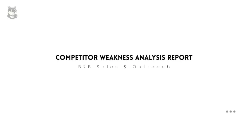 Competitor Weakness Analysis Report Generator App | PromptBase
