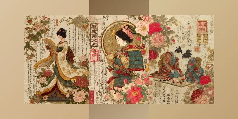 japannes Style junkjournal DECORATING My Sister's VINTAGE JUNK