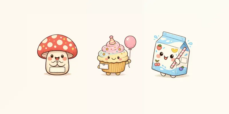 Cute Cartoon Character Prompt Bundle Generator App | PromptBase