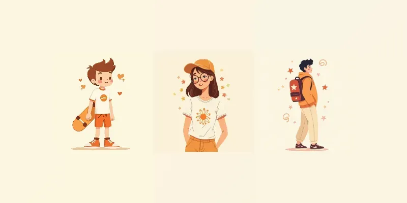 Clean Line Character Designs Generator App | PromptBase