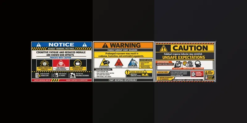 Overdesigned Warning Labels Generator App | PromptBase