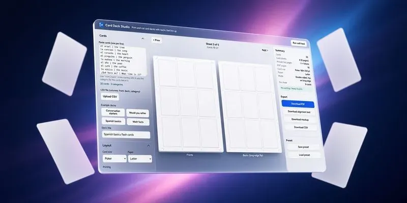 Printable Flash Card Task Card Maker Claude Code Prompt | PromptBase
