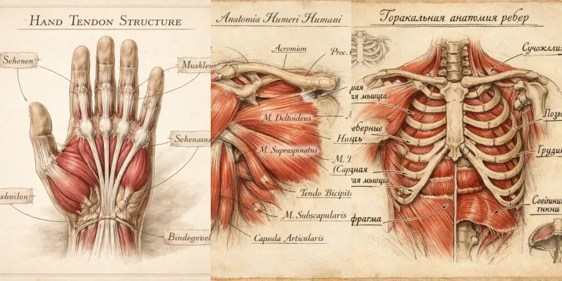 Vintage Anatomy Muscle Study Plate Generator App | PromptBase