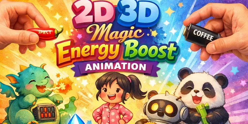 2d 3d Magic Energy Boost Animation Generator App | PromptBase