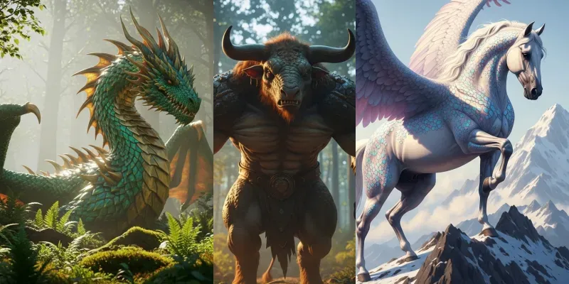 Stunning Mythical Creature Art Maker Generator App | PromptBase