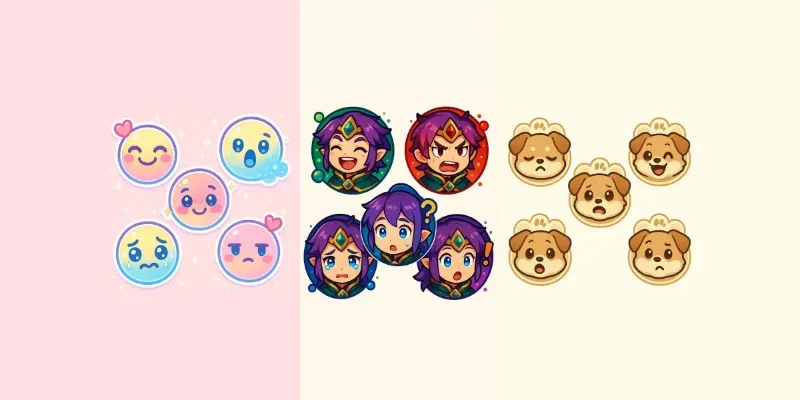 2D Mobile Emotion Sticker Hud Icons ChatGPT Image Prompt | PromptBase