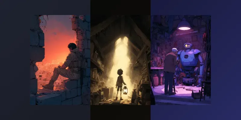 Dramatic Graphic Novel Scenes Generator App | PromptBase