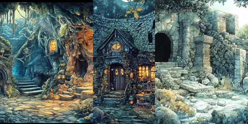 Watercolor Hidden Object Scene Generator App | PromptBase