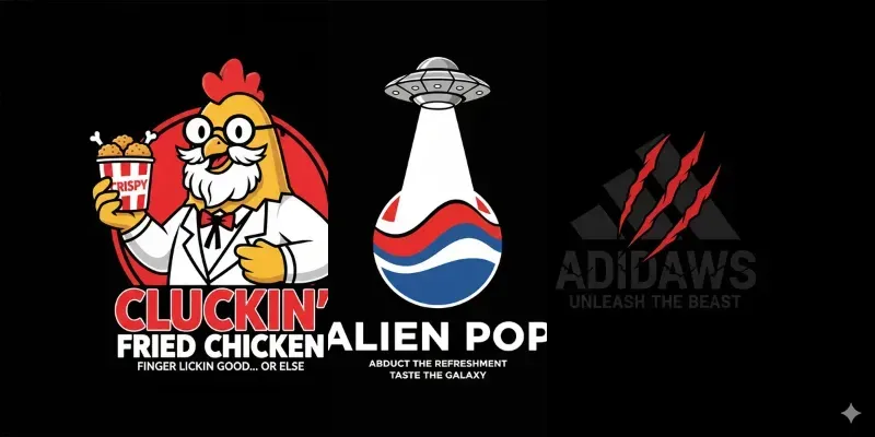 Vector Art Illustration Parody Logo Generator App | PromptBase