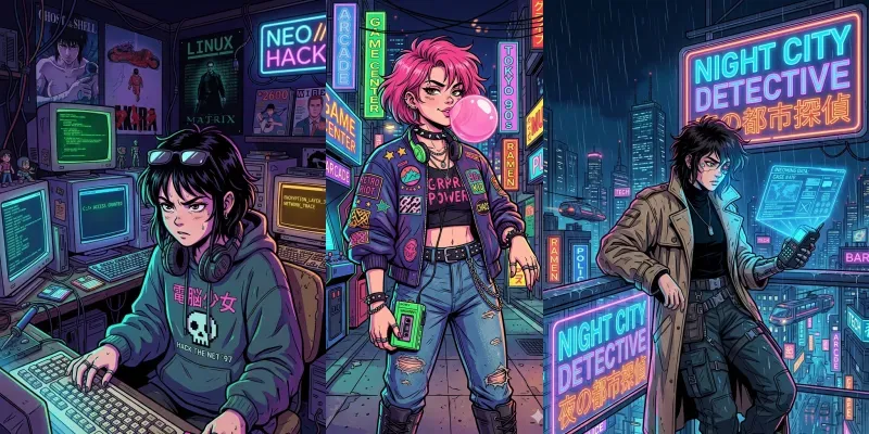 90s Retro Anime Pop Art Generator App | PromptBase