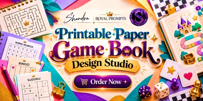 Printable Paper Game Book Design Studio ChatGPT Skill | PromptBase