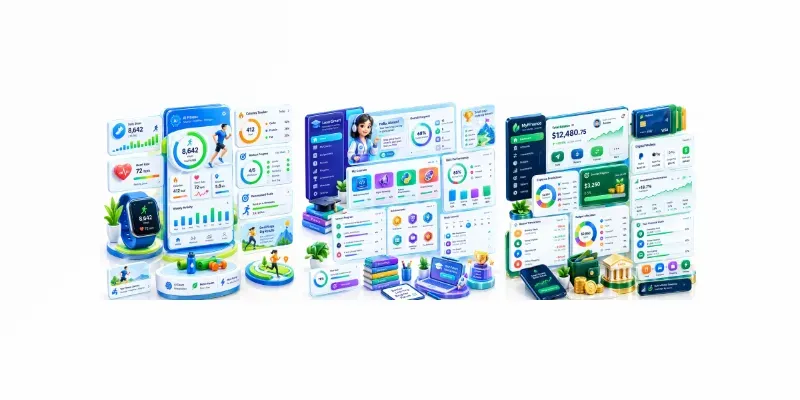 Ai Health Dashboard 4 Design Concepts Generator App | PromptBase